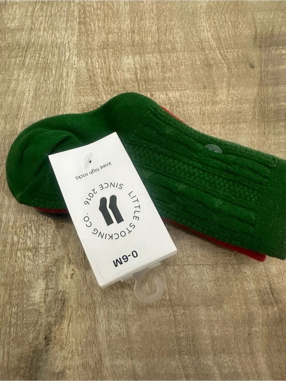 Little Stocking Co. Christmas Cable Knit Knee High Socks | Size 0–6 Months | NWT